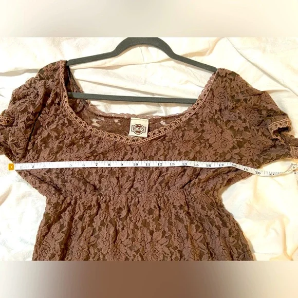 Rod’s Western Wear brown lace shirt women’s large - Picture 6 of 10